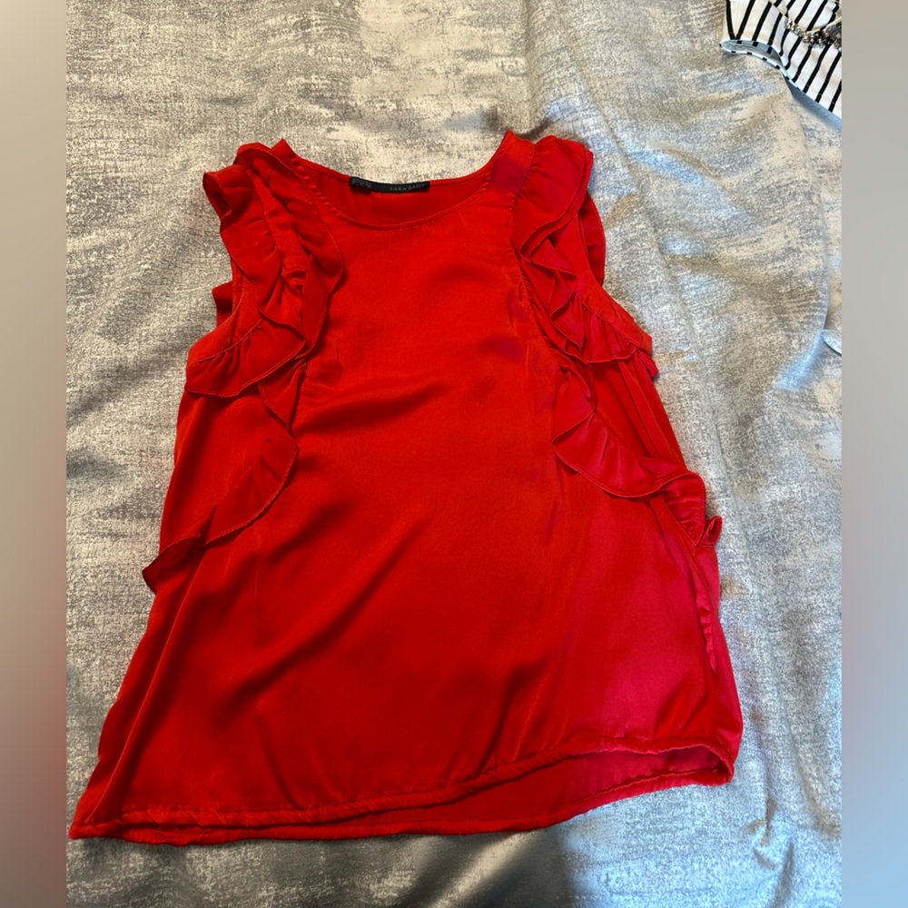 Sleeveless Geometric Pattern Blouse - image 3